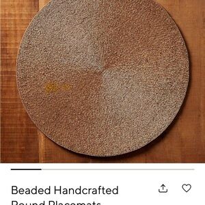 Pottery Barn Gold Beaded Table Mat